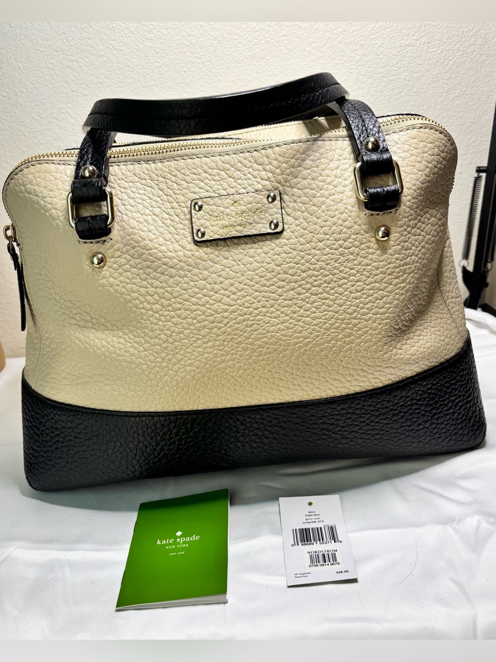 kate spade Lainey Grove Court Pebbled Leather Satchel